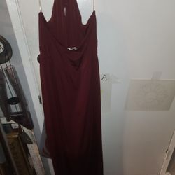 maroon summer dress