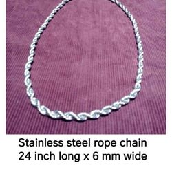 Stainless Steel Rope Chain 24x6mm