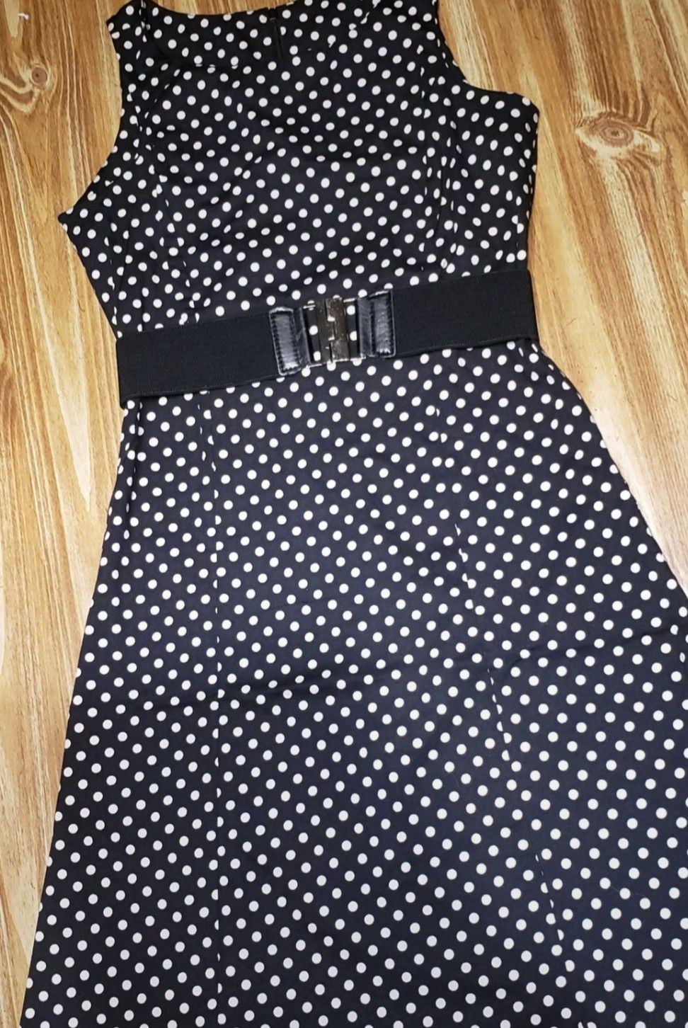 Cute polka dot mid length XL dress