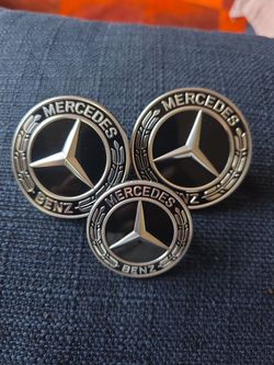 Mercedes benz oem hood emblem BLACK SILVER
