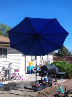 Large Navy Blue Patio Umbrella