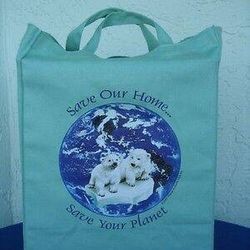 Polar Bear  canvas Shopping Bags