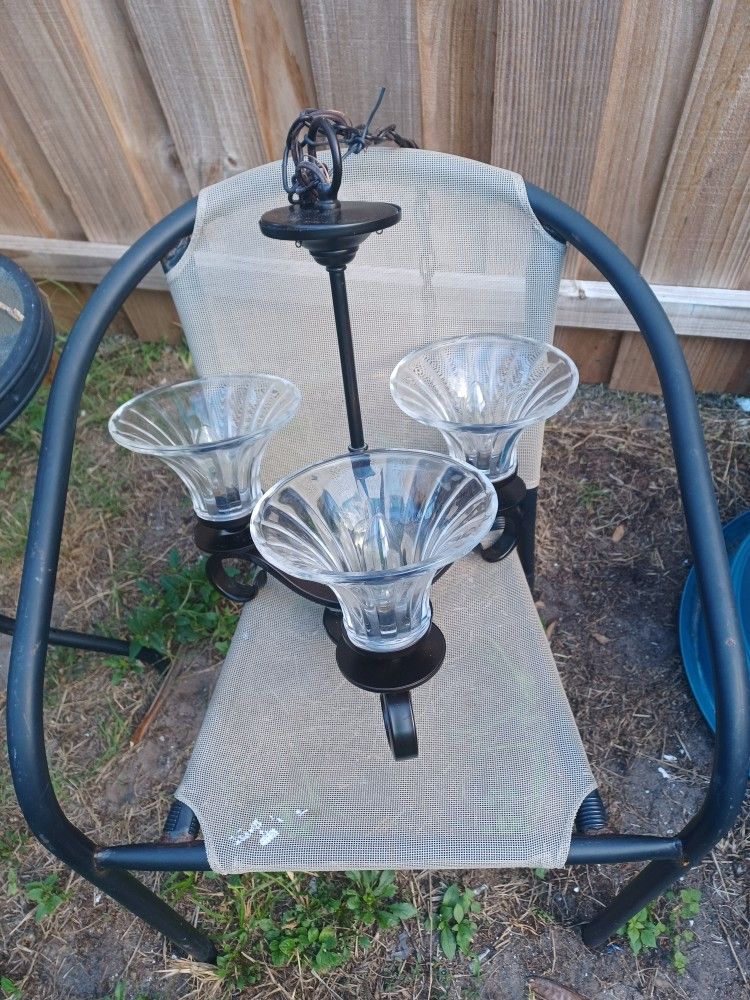 Chandler With 3 Glass Lights