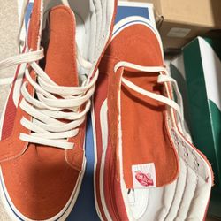 Orange high Top Vans. Men Sz 11 (Suede/Canvas) Bossa Nova