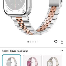 TRUMiRR Band for Apple Watch Series 9 8 7 41mm / SE (2nd Gen) 40mm Women Men, Solid Stainless Steel Watchband Replacement Strapfor iWatch SE Series 6 