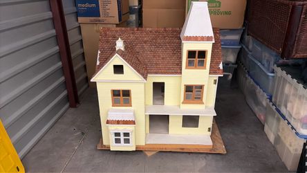 Unfinished Victorian miniature dollhouse