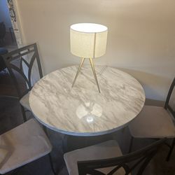 Imitation Marble Round Table