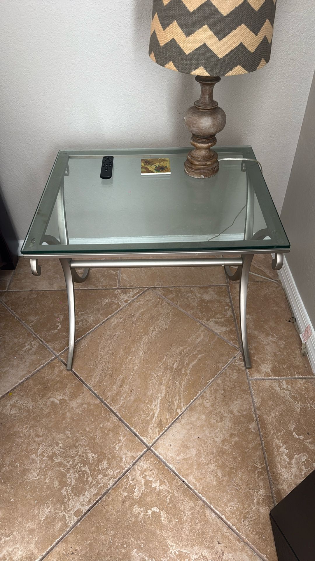 Glass Table Nightstand