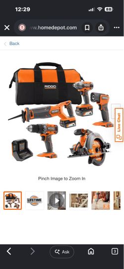 Rigid 5 tool combo kit
