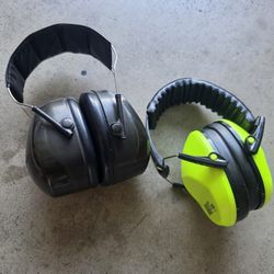 $12 Both Pairs Of Ear Muffs Sound Deadening Ear Piece Headset 