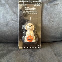 New In Package Halloween Decoration Mummy Dog Mini Decoration Statue