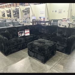 Brand New Comfy Plush Corduroy Sectional Set 