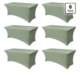 🌿 Spandex Table Covers – Set of 6 🌿