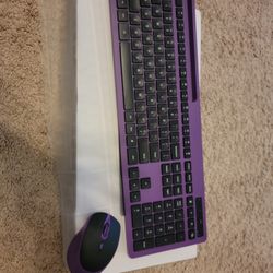 2 Brand New Wireless Keyboard & Mouse[Purple]