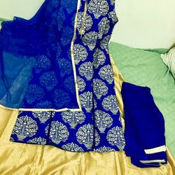 Eid Sale Indian Benaroshi Katan  4pic Lehenga  Dress 