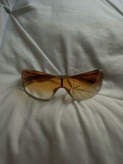 Vintage Oakley Dart Shield Sunglasses Gold Metal Frame Brown Gradient Tinted + Case
