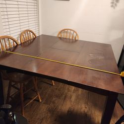 Wooden Extendable Table Counter Height