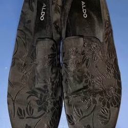 Aldo Men’s Goolsby Brocade Floral Black Textile Dress Shoes size 10 m must pick up