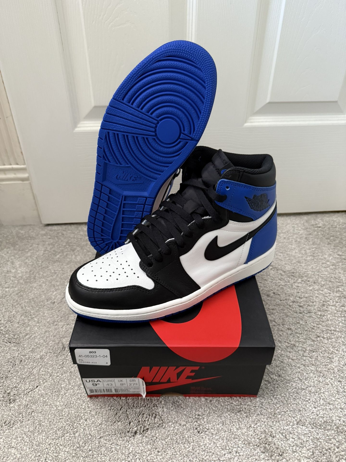 Nike Air Jordan 1 Fragment Custom (Game Royal) Brand New Size 9.5