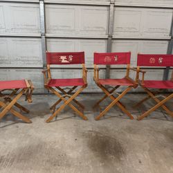 Vintage director Chairs Movie Chairs. Set Of Four.  