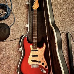 1995 Fender Strat Plus Deluxe with Rosewood Fretboard Crimson Burst