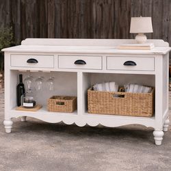 Lexington White Farmhouse Sideboard Buffet/coffee station