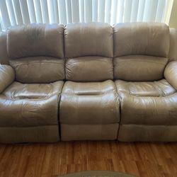 Electric Motorized Reclining Sofas. Love Seat Is Mechanical Recliner.
