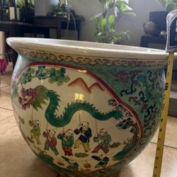 Chinese Porcelain Fishbowl Planter