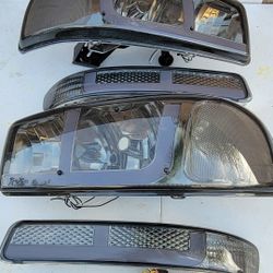 99-06 Gmc Sierra Yukon LED DRL Headlights Luces Micas Calaveras Faros Faroles Focos Headlamps 
