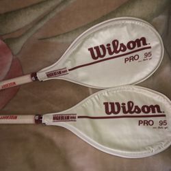Wilson Pro 95 Tennis 🎾 Racquets With Case & Cover!