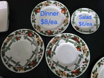 Vintage Cades Cove Apples and Blossoms Dinner & Lunch Plates