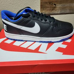 *NEW* Big Nike Low Shoes Black/Summit White-Hyper Royal Size Men 9.5 Women 11 with Box