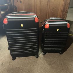 Dejuno Impact Hardside – 2-Piece Spinner Luggage Set, Silver/Black – Impact Hardside Spinner Luggage Set... Medium and Small