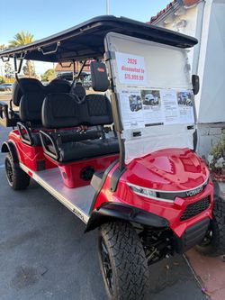 2026 Voyager Patriot 6-Seater Lifted Limo 72-Volt Lithium Electric Street Legal LSV NEV Golf Cart