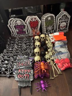 Huge lot of Halloween decorations. great for Halloween party or office party.
