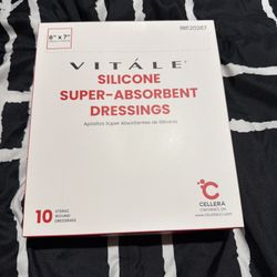 Vitale Silicone Super-Absorbent Dressings 6" x 7" (10 count)