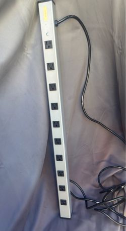 Vertical Power Strip 10-Outlet with Cord