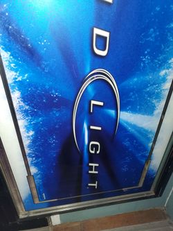 BUD LIGHT MIROR BIG SIZE...AS IN PICTURES..AVAILABLE FOR FAIR OFFERS..OPENED FOR FAIR OFFERS..CHECK OUT MY PAGE FOR MORE..