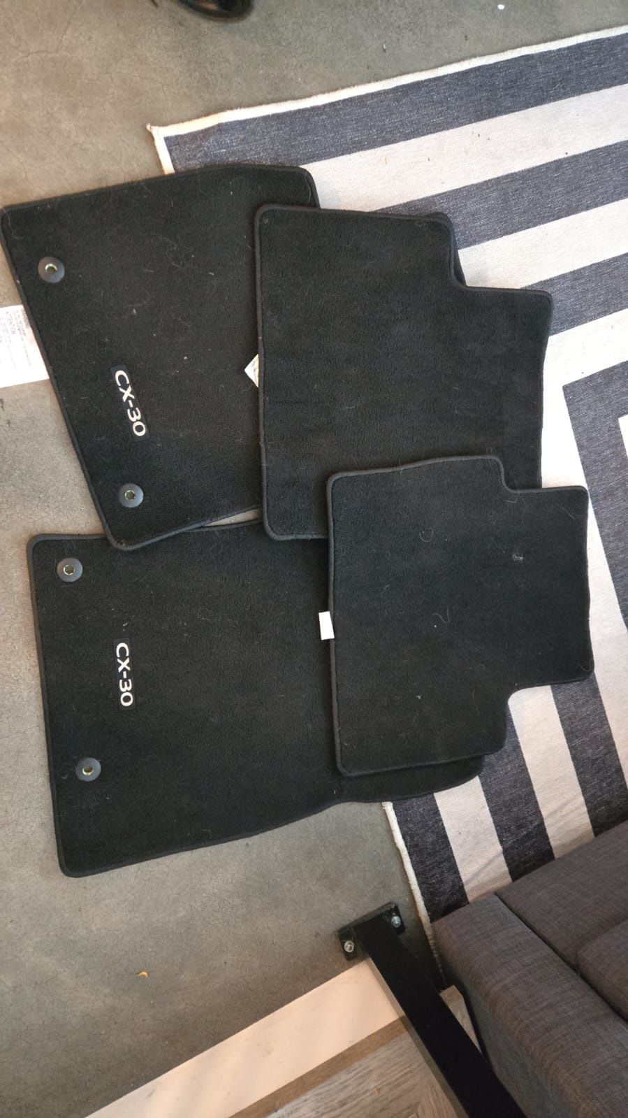 New 2020-2025 OEM Mazda CX-30 Black Carpeted 4 pcs Floor Mats Set #DGH9-68-G20A