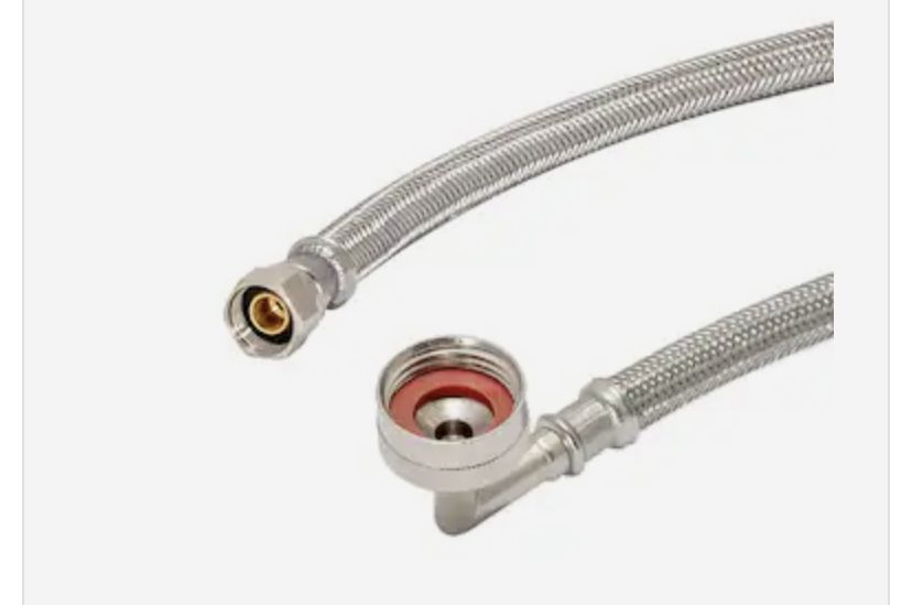 New 8’ Dishwasher Braided Stainless Steel Hose Connector 