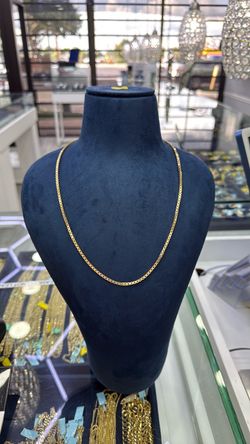 Chain box 14o gold 24 inch by 3 mm