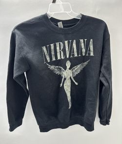 Nirvana In Utero Live ‘93 Tour Black Pullover Sweatshirt Adult Size Small 