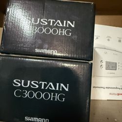 2  Shimano Sustains C3000HG On Rods