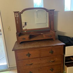 Antique Dresser With Wheels