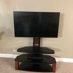 TV Stand with Mount and Glass Shelves – Fits 55-60” TVs – $100 OBO – Wheaton Pickup 