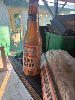 Bud light light and giant bottle