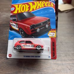 New Hot Wheels 2025 Case M Then And Now 9/10 73 Honda Civic Custom Red 231/250