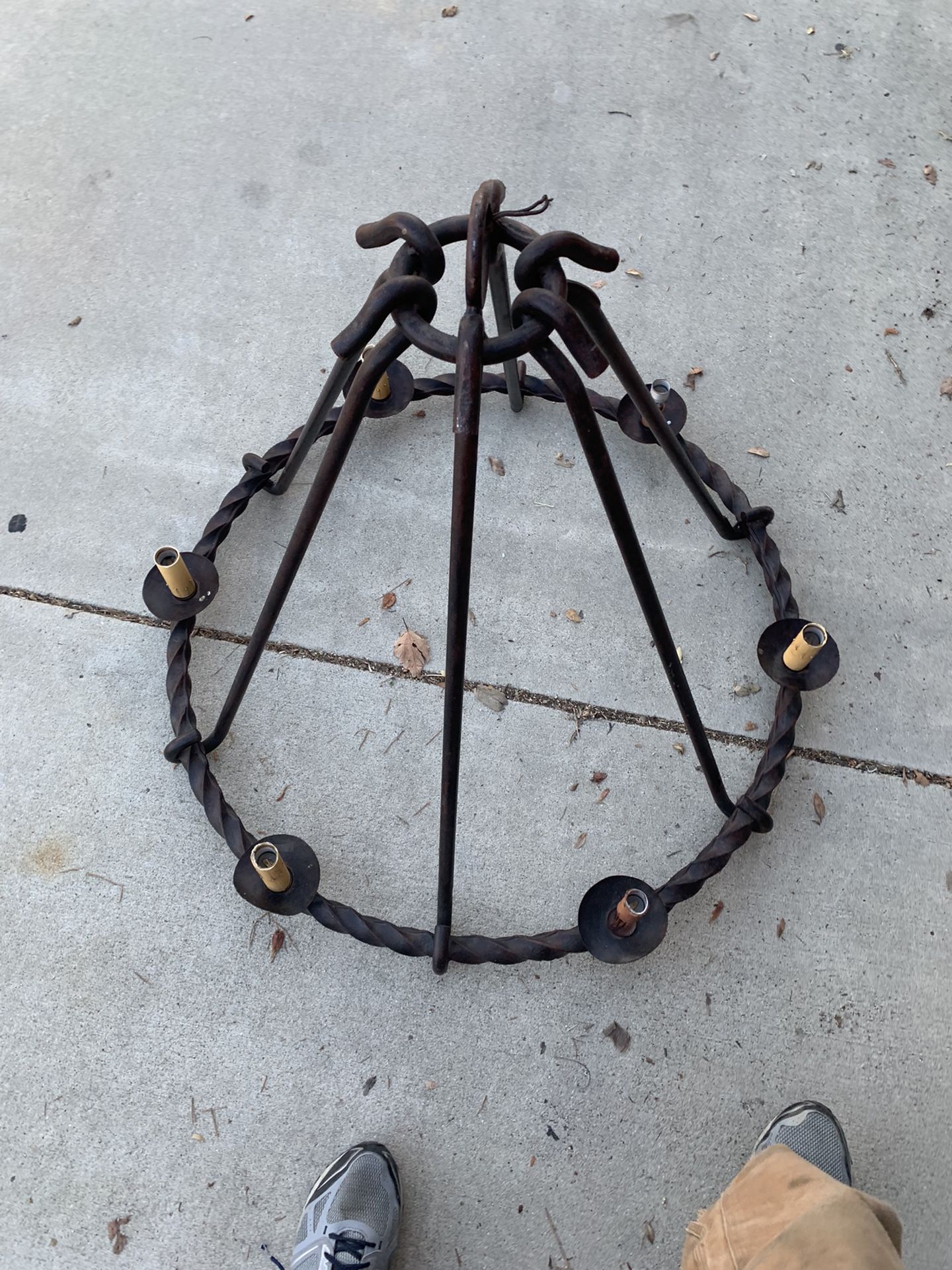 Large chandelier rustic