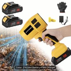 Cordless Leaf Blower --2pcs Batteries,Orange color