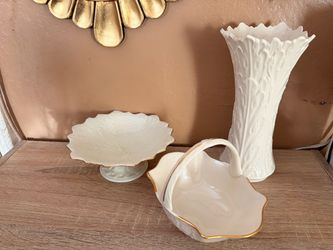 3 piece Ivory porcelain decor (Lenox and The Crown Classics)